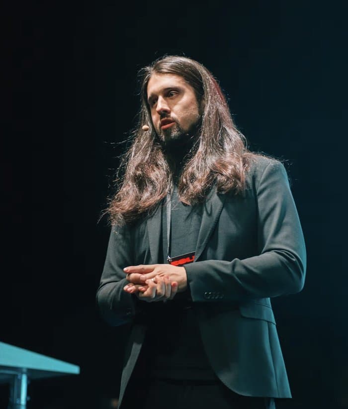 Dalibor Mráz na pódiu